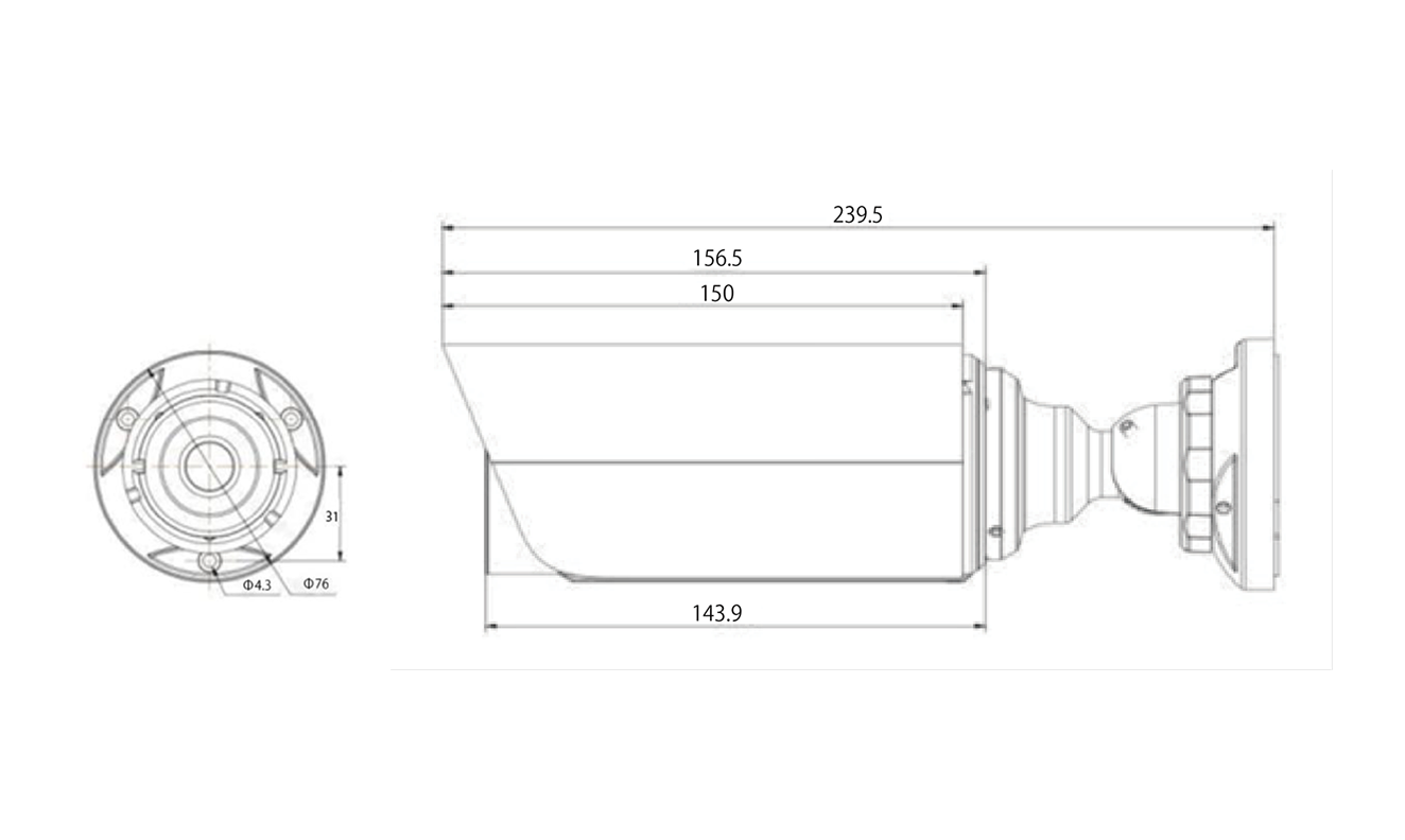 4Kカメラ外観図